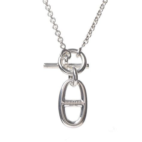 hermes sterling necklace double chaine d ancre|hermes chaine d'ancre jewellery.